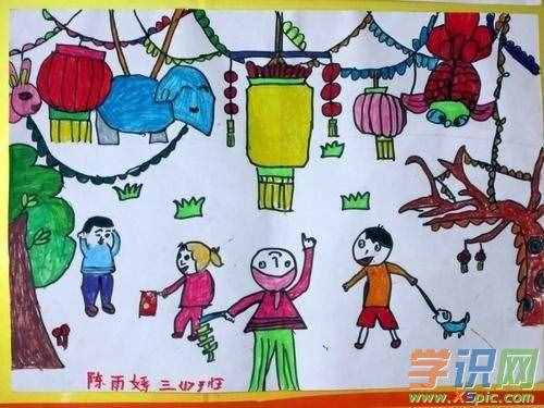 兒童新年畫圖片 兒童新年畫圖片