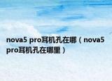 nova5 pro耳機孔在哪（nova5 pro耳機孔在哪里）