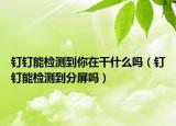 釘釘能檢測(cè)到你在干什么嗎（釘釘能檢測(cè)到分屏嗎）