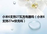小米6支持27瓦充電器嗎（小米6支持27w快充嗎）