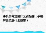 手機屏幕燒屏什么引起的（手機屏幕燒屏什么意思）