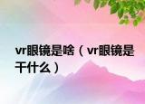 vr眼鏡是啥（vr眼鏡是干什么）