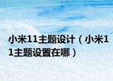 小米11主題設計（小米11主題設置在哪）