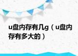u盤內(nèi)存有幾g（u盤內(nèi)存有多大的）