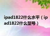 ipad1822什么水平（ipad1822什么型號）