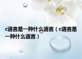 c語言是一種什么語言（c語言是一種什么語言）