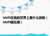 lshift在我的世界上是什么按鍵（lshift鍵在哪）