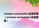 vmware workstation安裝蘋果（vmware workstation安裝教程）