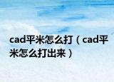 cad平米怎么打（cad平米怎么打出來(lái)）