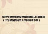 鍗庝負鍏抽棴澹佺焊鍥劇墖鑷姩涓嬭澆（華為屏保圖片怎么關(guān)閉自動下載）