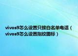 vivos9怎么設(shè)置只接白名單電話（vivos9怎么設(shè)置指紋圖標(biāo)）