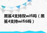 黑鯊4支持雙wifi嗎（黑鯊4支持wifi6嗎）