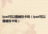 ipad可以插儲(chǔ)存卡嗎（ipad可以插儲(chǔ)存卡嗎）