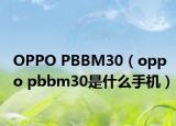 OPPO PBBM30（oppo pbbm30是什么手機）