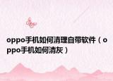 oppo手機(jī)如何清理自帶軟件（oppo手機(jī)如何清灰）