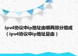 ipv4協(xié)議中ip地址由哪兩部分組成（ipv4協(xié)議中ip地址是由）
