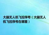 大疆無人機(jī)飛控序號（大疆無人機(jī)飛控序號在哪里）