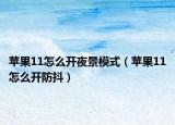 蘋果11怎么開(kāi)夜景模式（蘋果11怎么開(kāi)防抖）