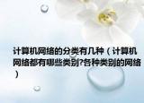 計(jì)算機(jī)網(wǎng)絡(luò)的分類有幾種（計(jì)算機(jī)網(wǎng)絡(luò)都有哪些類別?各種類別的網(wǎng)絡(luò)）