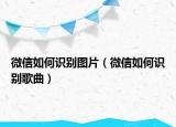 微信如何識(shí)別圖片（微信如何識(shí)別歌曲）