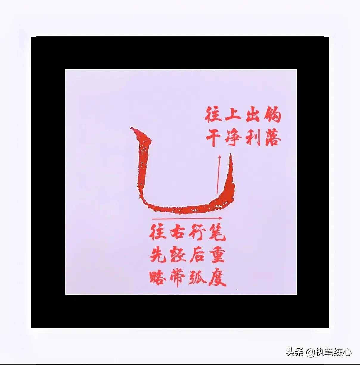 筆畫捕捉奇遇記——豎彎鉤解析