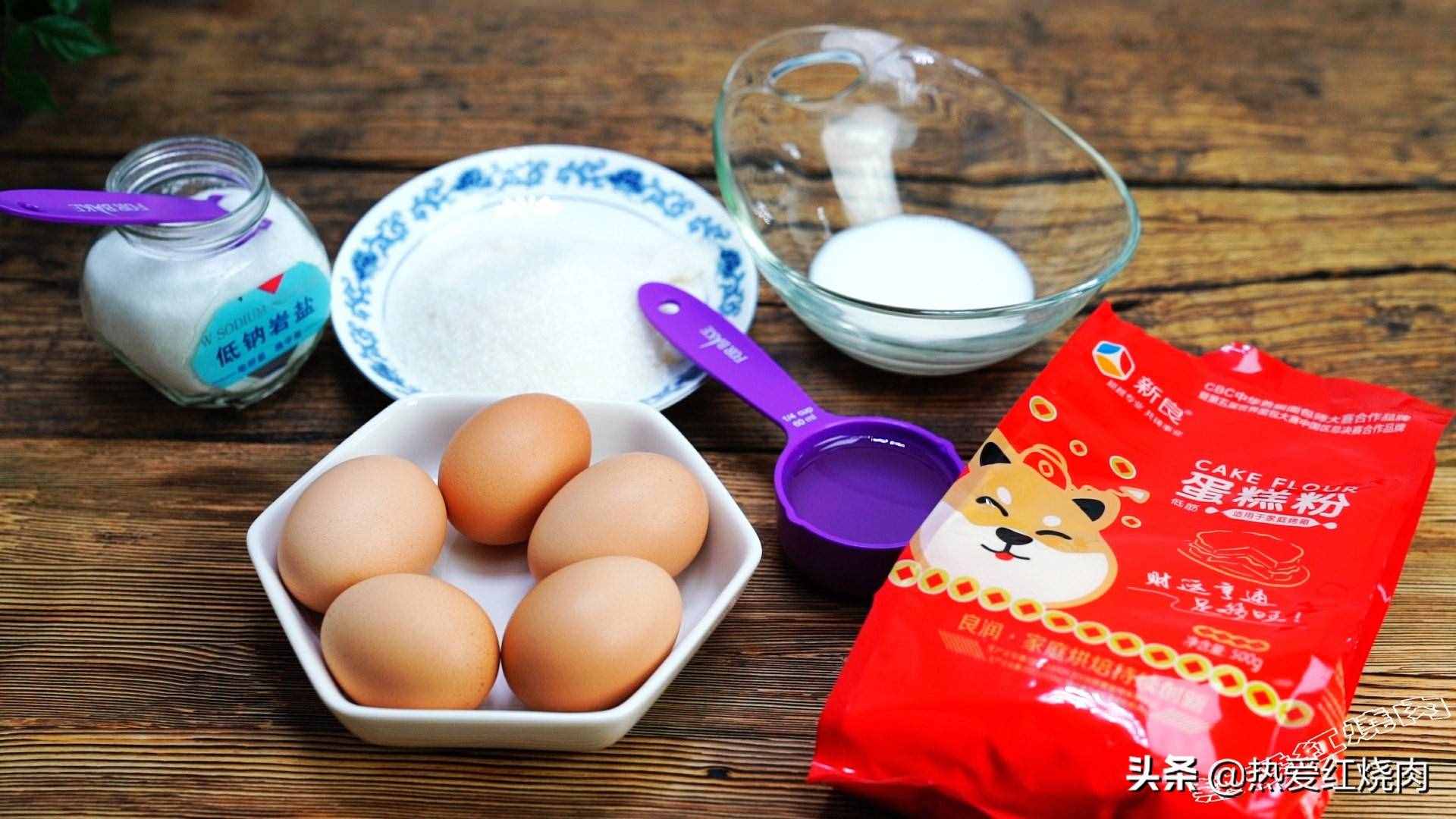 電壓力鍋也能做蛋糕，5個(gè)雞蛋2兩糖，蓬松又香甜，孩子吃著特高興