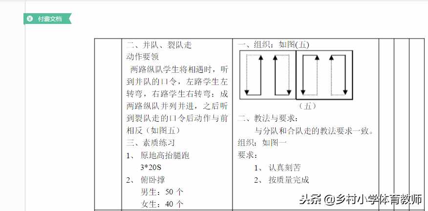 小學體育面試教案！