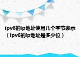 ipv6的ip地址使用幾個(gè)字節(jié)表示（ipv6的ip地址是多少位）