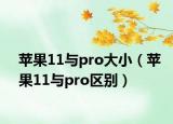 蘋(píng)果11與pro大?。ㄌO(píng)果11與pro區(qū)別）