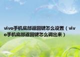 vivo手機(jī)底部返回鍵怎么設(shè)置（vivo手機(jī)底部返回鍵怎么調(diào)出來(lái)）