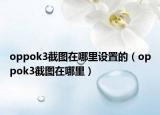 oppok3截圖在哪里設(shè)置的（oppok3截圖在哪里）