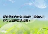 愛(ài)奇藝的內(nèi)存怎樣清理（愛(ài)奇藝內(nèi)存怎么清理系統(tǒng)垃圾）