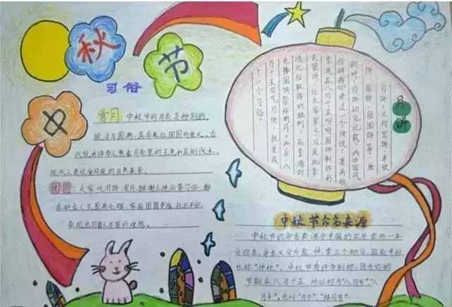 小學(xué)生中秋節(jié)祝福語、中秋節(jié)手抄報(bào)簡(jiǎn)單又好看（附中秋節(jié)來歷習(xí)俗