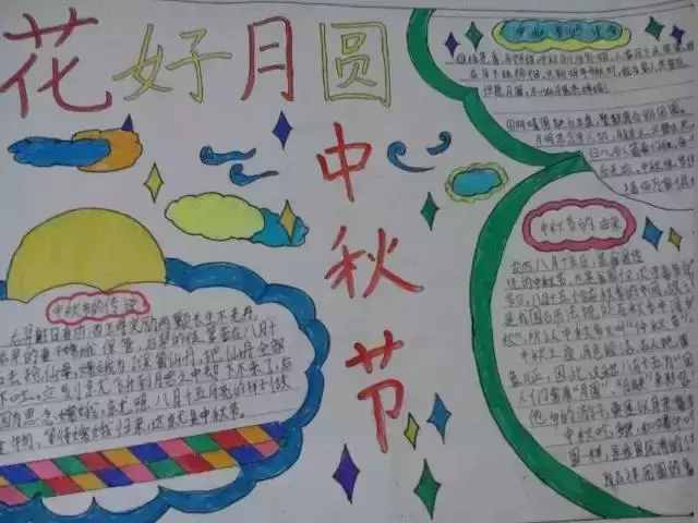 小學(xué)生中秋節(jié)祝福語、中秋節(jié)手抄報(bào)簡(jiǎn)單又好看（附中秋節(jié)來歷習(xí)俗