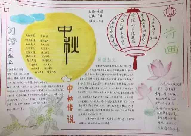 小學(xué)生中秋節(jié)祝福語、中秋節(jié)手抄報(bào)簡(jiǎn)單又好看（附中秋節(jié)來歷習(xí)俗