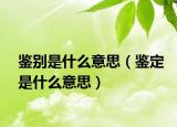 鑒別是什么意思（鑒定是什么意思）