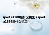 ipad a1288是什么機型（ipad a1599是什么機型）