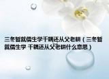 三冬暫就儒生學(xué)千耦還從父老耕（三冬暫就儒生學(xué) 千耦還從父老耕什么意思）