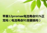 蘋果12promax電池壽命91%正常嗎（電池壽命91需要換嗎）