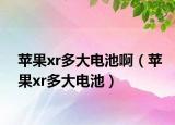 蘋果xr多大電池啊（蘋果xr多大電池）