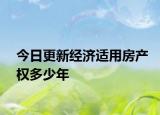今日更新經(jīng)濟(jì)適用房產(chǎn)權(quán)多少年