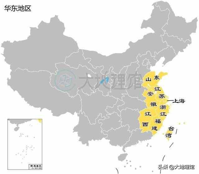 一組地圖看中國(guó)六個(gè)地理大區(qū)：華北東北華東中南西南西北
