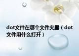 dot文件在哪個(gè)文件夾里（dot文件用什么打開(kāi)）