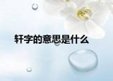 軒字的意思是什么
