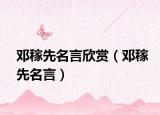 鄧稼先名言欣賞（鄧稼先名言）