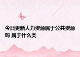 今日更新人力資源屬于公共資源嗎 屬于什么類
