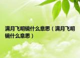 滿月飛明鏡什么意思（滿月飛明鏡什么意思）