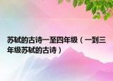 蘇軾的古詩一至四年級（一到三年級蘇軾的古詩）