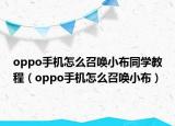 oppo手機(jī)怎么召喚小布同學(xué)教程（oppo手機(jī)怎么召喚小布）