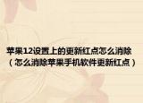 蘋果12設(shè)置上的更新紅點(diǎn)怎么消除（怎么消除蘋果手機(jī)軟件更新紅點(diǎn)）